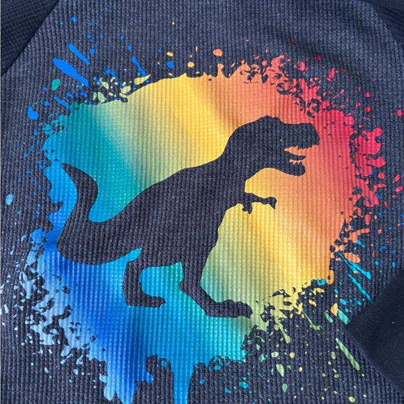 Garanimals Black Dinosaur Splash Long Sleeve Tee - Picture 3 of 4